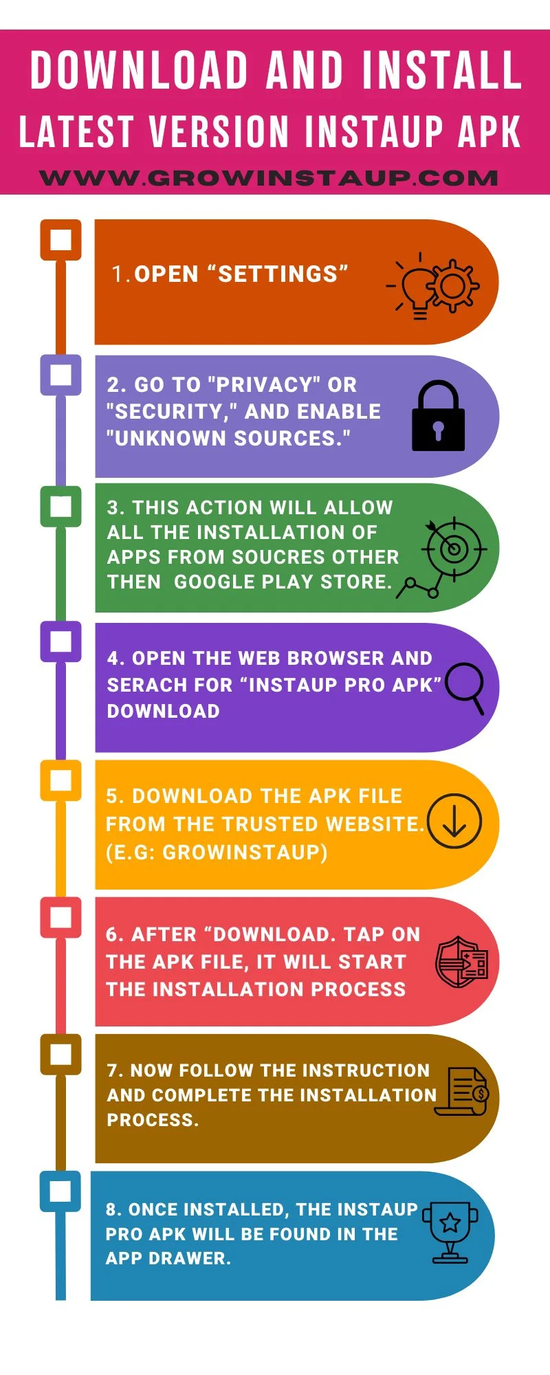 Infographic - DOWNLOAD AND INSTALL INSTAUP APK